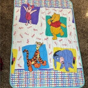 Vintage Winnie the Pooh Baby Crib Comforter